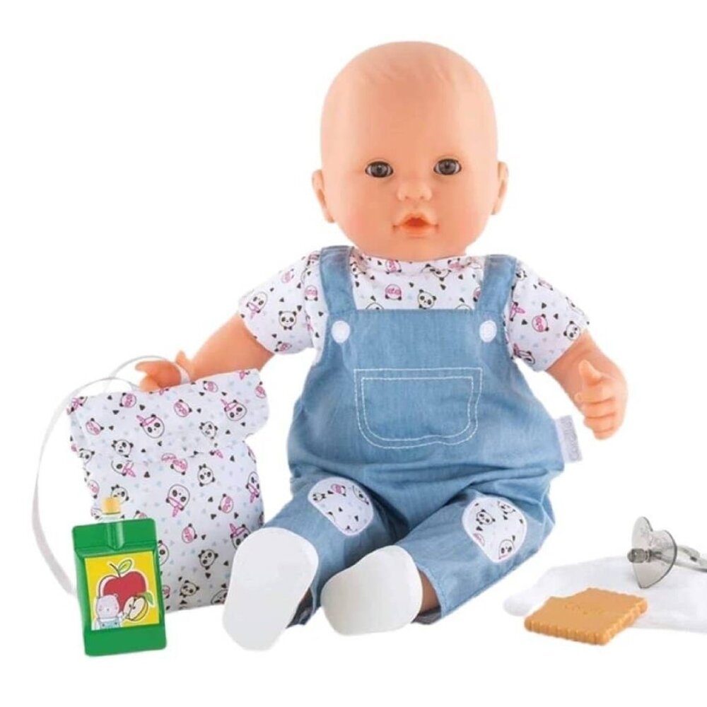 NIB Corolle Mon Grand Poupon Big Boy Doll Goes to Nursery School 14" New in Box